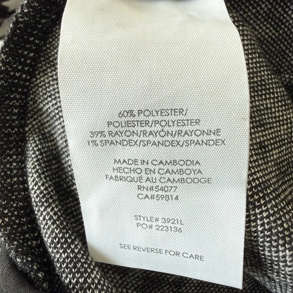 Cabi Houndstooth Wide Leg Pants Size 0 NWOT Chic High Rise Trouser - Picture 15 of 15